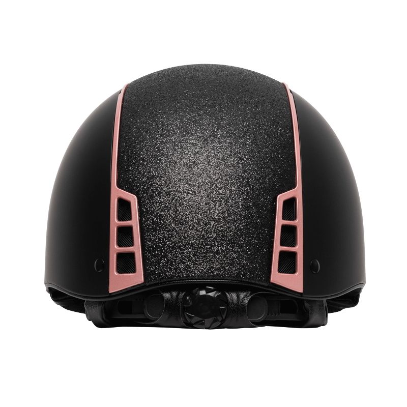 Casque équitation H22 Shine Swing noir rosé - Le Paturon