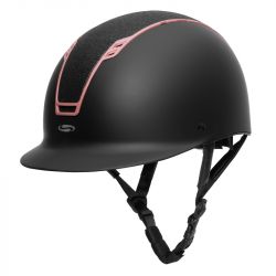 Casque équitation H22 Shine Swing noir rosé - Le Paturon