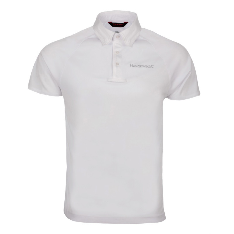 Polo équitation concours homme Horseware blanc - Le Paturon