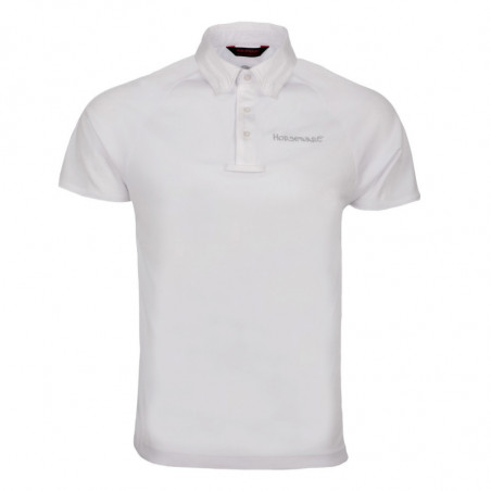 Polo équitation concours homme Horseware blanc - Le Paturon