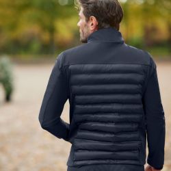 Veste équitation homme Softshell Missouri ELT bleu profond - Le Paturon