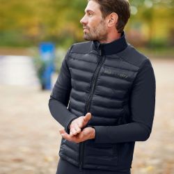 Veste équitation homme Softshell Missouri ELT bleu profond - Le Paturon