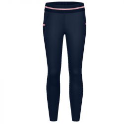 Legging équitation enfant thermique Lucky Leni ELT bleu nuit - Le Paturon