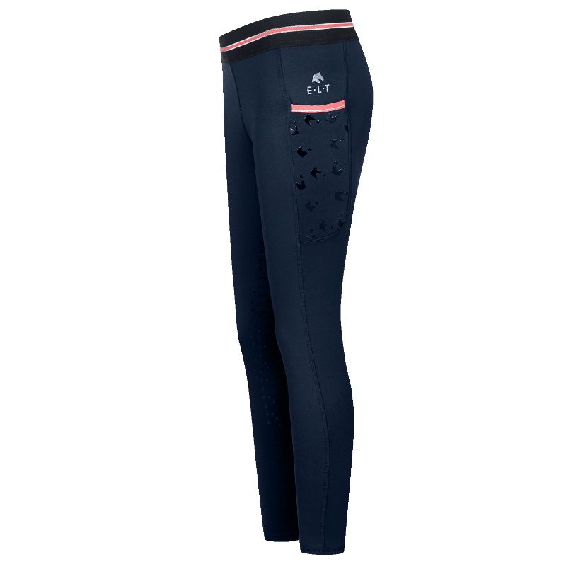 Legging équitation enfant thermique Lucky Leni ELT bleu nuit - Le Paturon