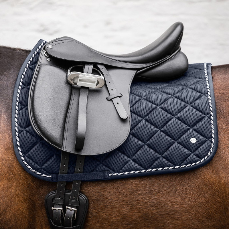 Tapis cheval Breath mesh respirant Waldhausen bleu nuit - Le Paturon