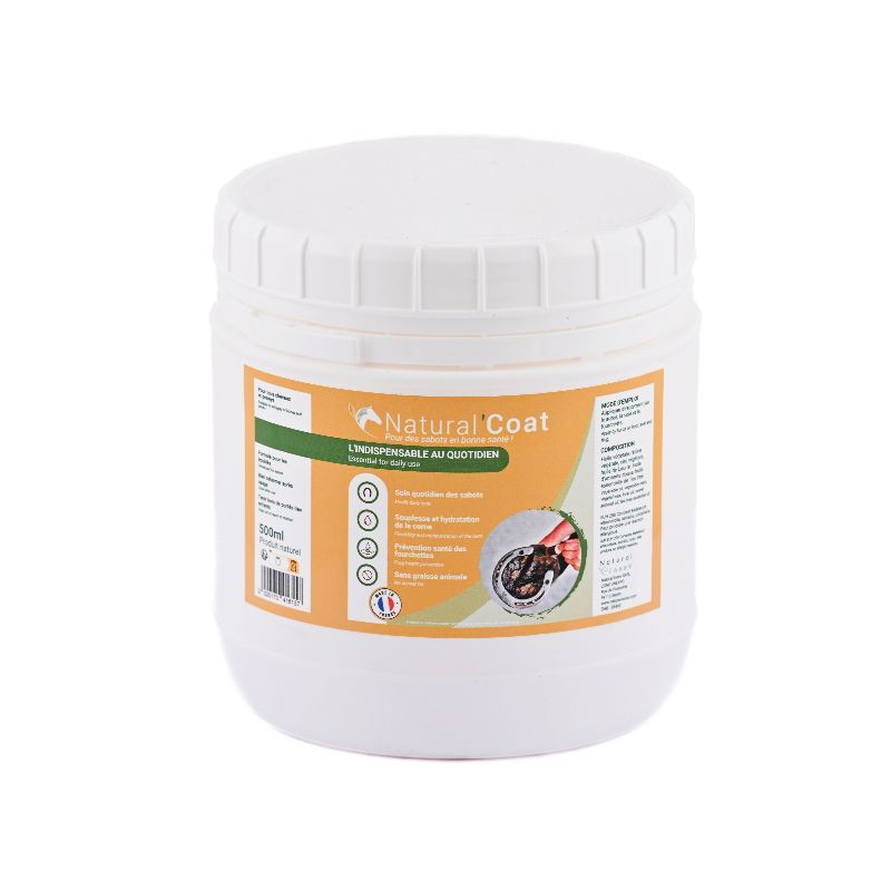 Onguent sabot cheval Natural'Coat Natural'Innov incolore et noir 500ml - Le Paturon
