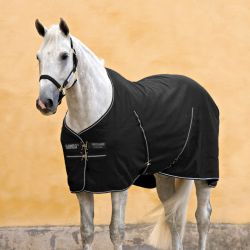 Chemise écurie cheval transport Rambo Stable Horseware 0g noir noir argent - Le Paturon