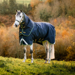 Couverture cheval imperméable Rambo Duo Force 2 Horseware marine teal - Le Paturon