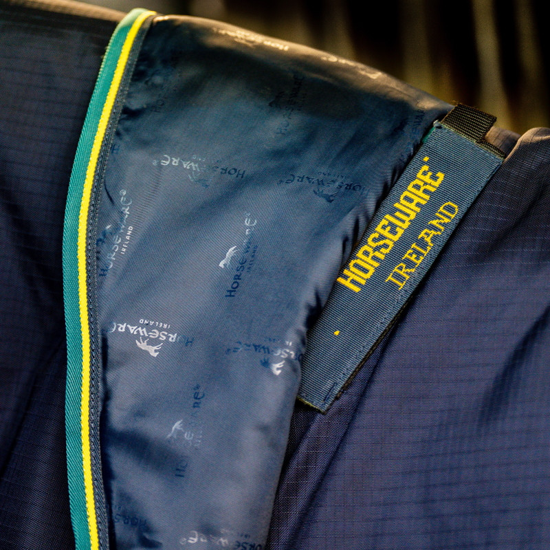 Couverture cheval imperméable Rambo Duo Force 2 Horseware marine teal - Le Paturon