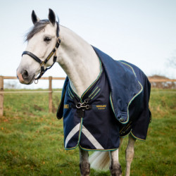 Couverture cheval imperméable Rambo Duo Force 2 Horseware marine teal - Le Paturon