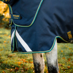 Couverture cheval imperméable Rambo Duo Force 2 Horseware marine teal - Le Paturon