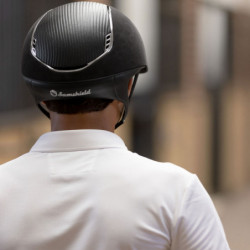 Casque équitation Premium 2.0 top cuir Samshield noir - Le Paturon