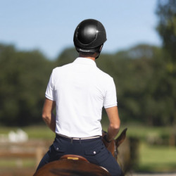 Casque équitation Premium 2.0 top cuir Samshield noir - Le Paturon