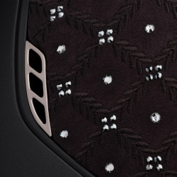 Pack casque Shadowmatt 2.0 Royal Flower Swarovski avec mousse Samshield - Le Paturon
