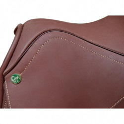 Selle cheval mixte cuir doublé CVHTec Cavalhorse tabac - Le Paturon