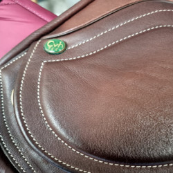 Selle cheval cuir doublée veau Galia Cavalhorse chêne - Le Paturon