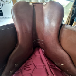 Selle cheval cuir doublée veau Galia Cavalhorse chêne - Le Paturon