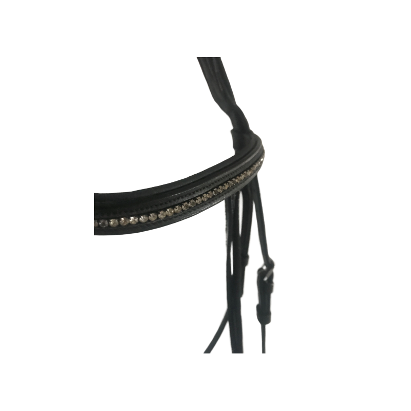 Bridon cheval cuir muserolle combinée Cavalhorse noir - Le Paturon