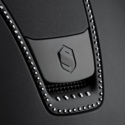 Casque équitation Miss Shield Shadowmatt 2.0 300 Swarovski Samshield noir - Le Paturon