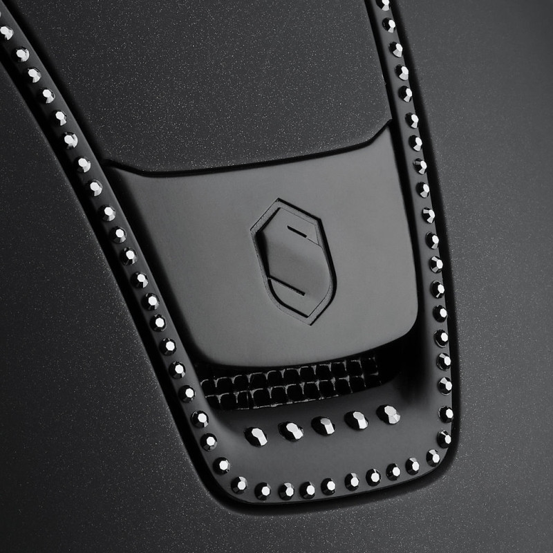 Casque équitation Miss Shield Shadowmatt 2.0 300 Swarovski Samshield noir - Le Paturon