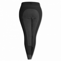 Pantalon équitation femme thermique Calla grande taille ELT noir asphalte - Le Paturon