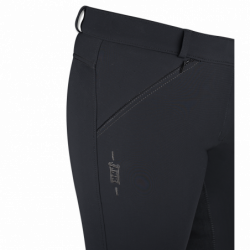 Pantalon équitation femme thermique Calla grande taille ELT noir asphalte - Le Paturon