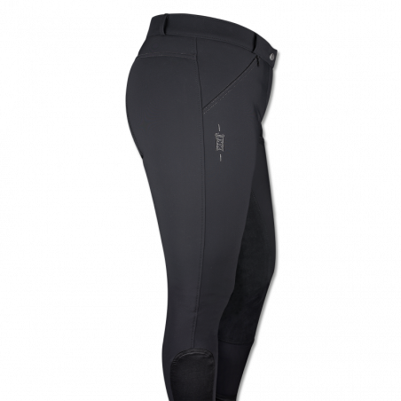 Pantalon équitation femme thermique Calla grande taille ELT noir asphalte - Le Paturon