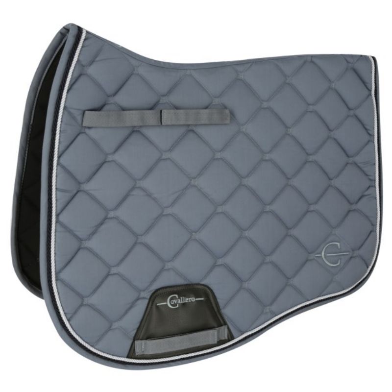 Tapis cheval Covalliero Salvina matelassé anatomique bleu glacé dressage - Le Paturon
