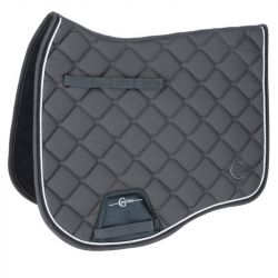 Tapis cheval Covalliero Salvina matelassé anatomique gris dressage - Le Paturon