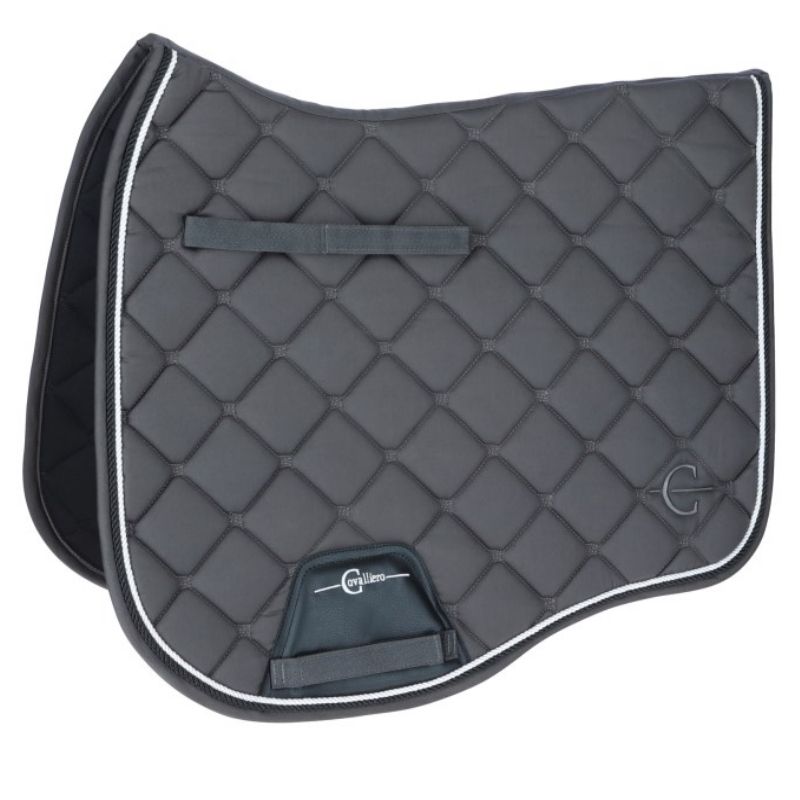 Tapis cheval Covalliero Salvina matelassé anatomique gris dressage - Le Paturon
