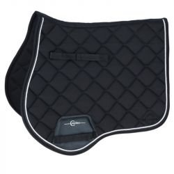Tapis cheval Covalliero Salvina matelassé anatomique noir mixte - Le Paturon