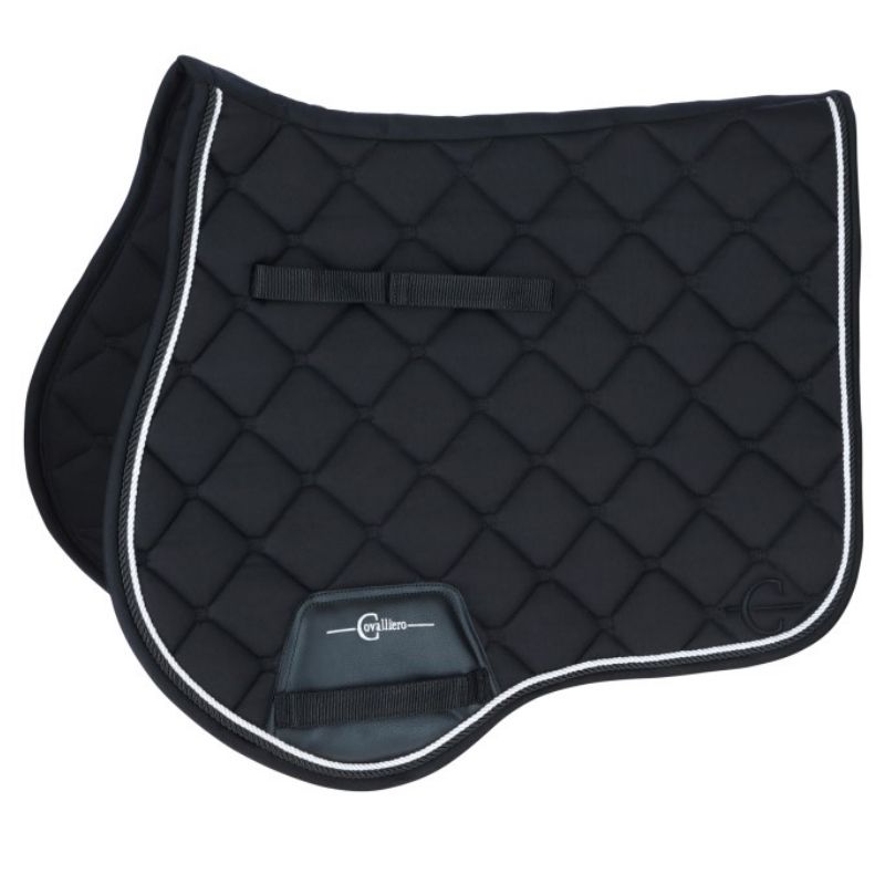 Tapis cheval Covalliero Salvina matelassé anatomique noir mixte - Le Paturon
