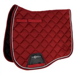Tapis cheval Covalliero Salvina matelassé anatomique bordeaux dressage - Le Paturon