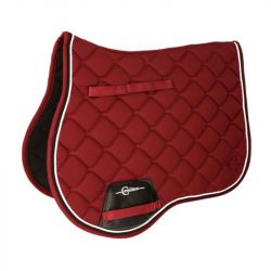 Tapis cheval Covalliero Salvina matelassé anatomique bordeaux mixte - Le Paturon
