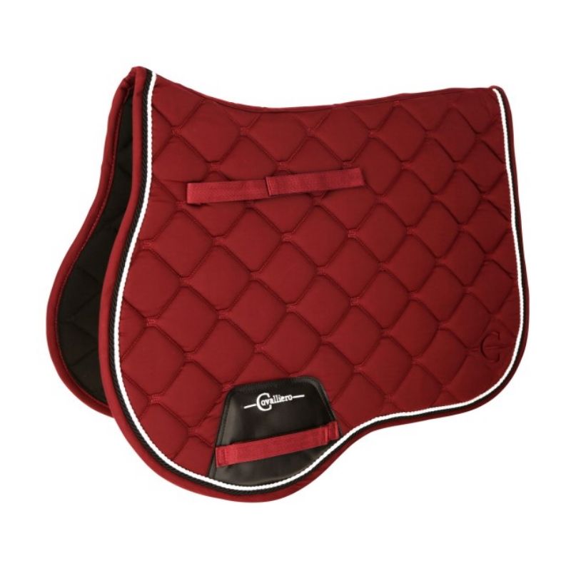 Tapis cheval Covalliero Salvina matelassé anatomique bordeaux mixte - Le Paturon