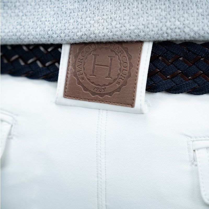 Pantalon Harcour Costaso Rider Fix System Grip homme équitation blanc - Le Paturon