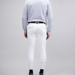 Pantalon Harcour Costaso Rider Fix System Grip homme équitation blanc - Le Paturon