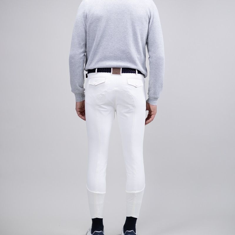 Pantalon Harcour Costaso Rider Fix System Grip homme équitation blanc - Le Paturon