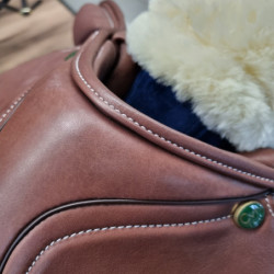 Selle cheval Pro Concept cuir doublé Cavalhorse chêne - Le Paturon