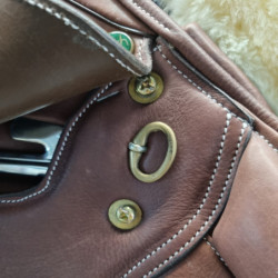 Selle cheval Pro Concept cuir doublé Cavalhorse chêne - Le Paturon