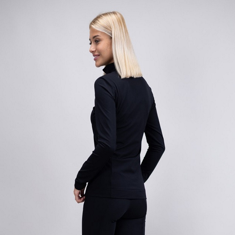 Polo équitation femme Tess Harcour noir  - Le Paturon