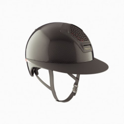 Casque équitation Voronoï carbone Custom Rose Gold Freejump sans protection temporale
