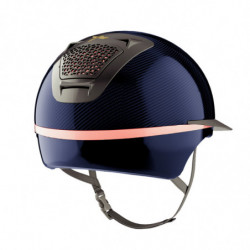 Casque équitation Voronoï carbone Custom Rose Gold Freejump sans protection temporale