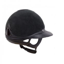 Casque Antarès Classic Eclipse Alcantara équitation noir sans logo - Le Paturon