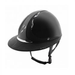 Casque Antarès Vernis Premium Eclipse Strass équitation gris - Le Paturon