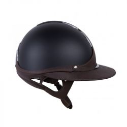 Casque Antarès Référence Eclipse équitation noir cuir marron - Le Paturon