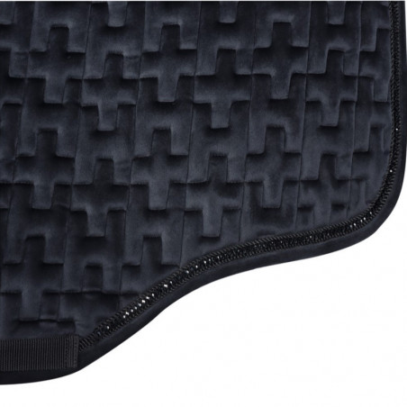 Tapis cheval velours et perles Allure Harry's Horse noir - Le Paturon