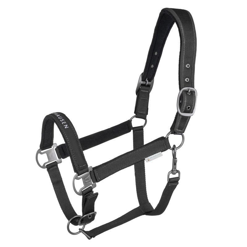 Licol nylon cheval Athletic Waldhausen noir - Le Paturon