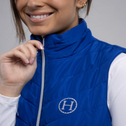 Gilet équitation femme Bellara Rider Harcour sans manches bleu électrique - Le Paturon