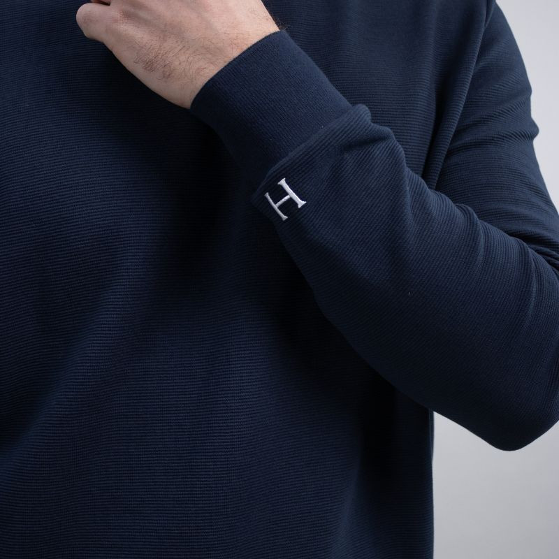 Pull équitation homme Paulo Harcour marine - Le Paturon